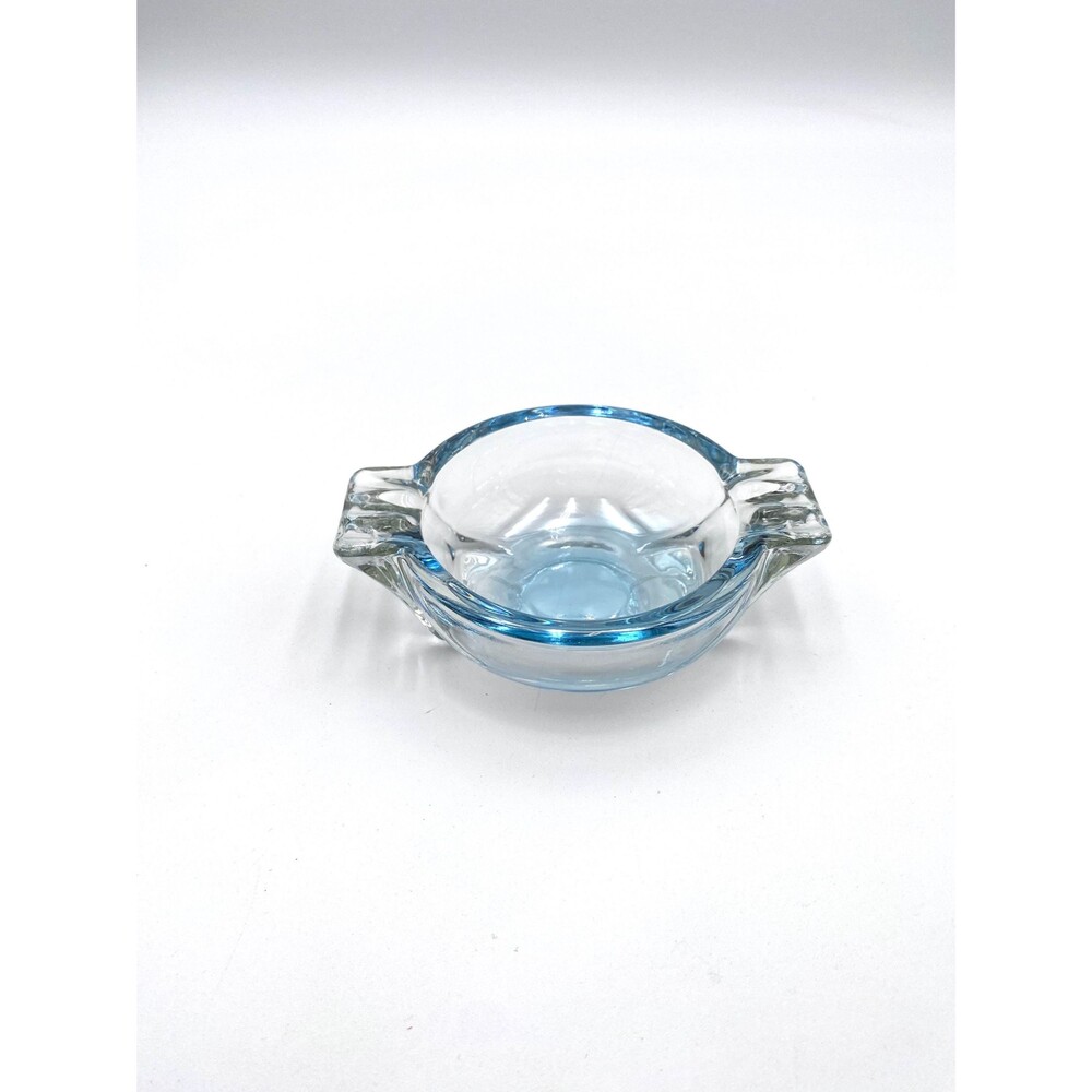 Blue Iridescent Glass Ashtray by Federal Glass, 5” x 4” x 1.5”